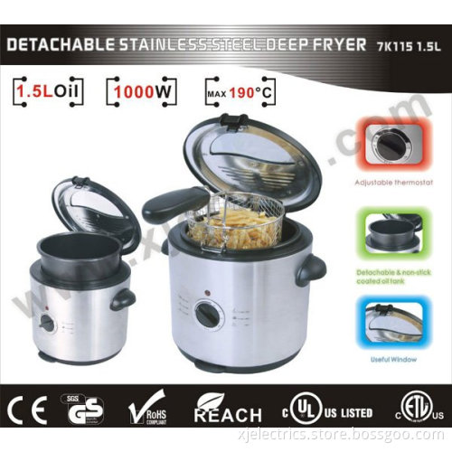 1.5L detachable deep fryer